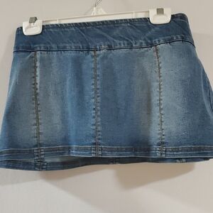 Fashion Nova Blue Denim Mini Skirt Size 2x Sold As Is No Returns